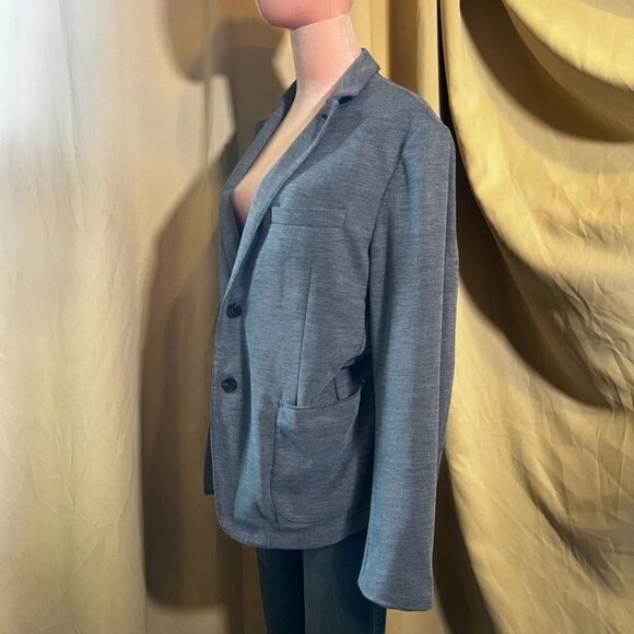 Zara Man  Blue & White  Design  Double Breasted  Blazer Size  44 USA / 54 EUR - Picture 4 of 9